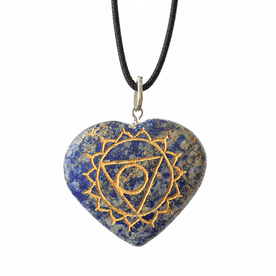 Lapis Lazuli Third Eye Chakra Necklace (Heart)
