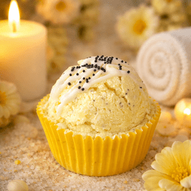 Lemon Poppyseed - Fizzing Cupcake Bath Melt