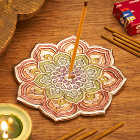 Mandala Incense Holder - Metallic Rainbow