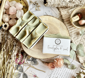 Mint Eucalyptus Soap - Green & White Clay