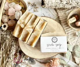 Natural Scrub Soap - Lavender Cinnamon & Eucalyptus