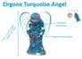 Natural Turquoise Orgonite Guardian Angel (Large, 3inch)