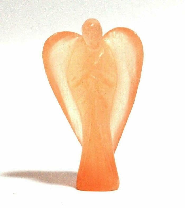 Orange Selenite Guardian Angel (medium, 2.5inch)