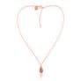 Pink Opal Sterling Silver Teardrop Necklace