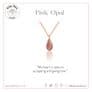 Pink Opal Sterling Silver Teardrop Necklace