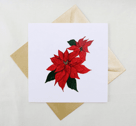 Poinsettia Christmas Greeting Card