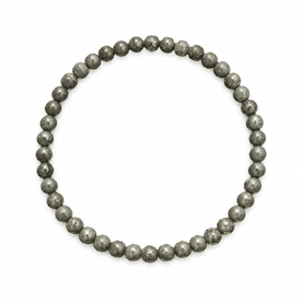 Pyrite Bead Bracelet (4mm beads)