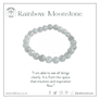 Rainbow Moonstone 8mm Bead Bracelet