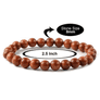 Red Goldstone 8mm Buddha Bead Bracelet