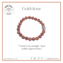 Red Goldstone 8mm Buddha Bead Bracelet