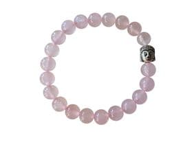 Rose Quartz Buddha Bead Bracelet