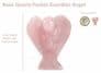 Rose Quartz Pocket Guardian Angel (Mini 2cms)