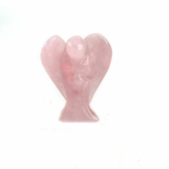 Rose Quartz Pocket Guardian Angel (Mini 2cms)