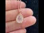 Rose Quartz Sterling Silver Faceted Teardrop Necklace