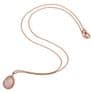 Rose Quartz Sterling Silver Faceted Teardrop Necklace