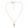 Rose Quartz Sterling Silver Teardrop Necklace