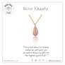 Rose Quartz Sterling Silver Teardrop Necklace