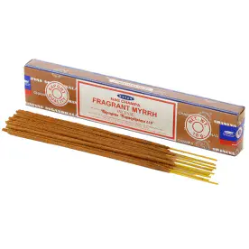 Satya Fragrant Myrrh Incense (15grams, Pack of 12 sticks)