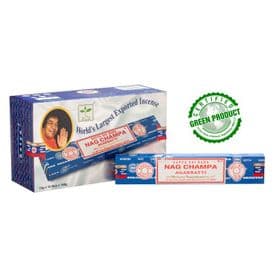 Satya Nag Champa Agarbatti Incense (15grams, Pack of 12 incense sticks)