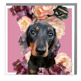 Sausage Dog Blank Art Card By Lola Design