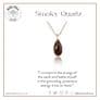 Smoky Quartz Sterling Silver Teardrop Necklace