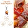 Sterling Silver Amber Large Cabochon Necklace