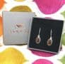 Sterling Silver Amber Oval Earrings