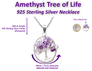 Sterling Silver Amethyst Tree of Life Necklace