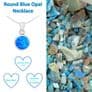 Sterling Silver Blue Opal Round Necklace