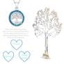 Sterling Silver Blue Opal Tree of Life Necklace