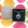 Sterling Silver Blue Opal Tree of Life Necklace