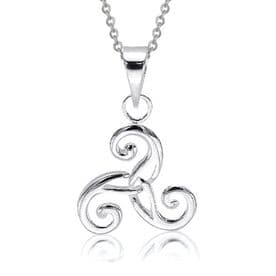 Sterling Silver Celtic Swirl 'Triskele' Necklace