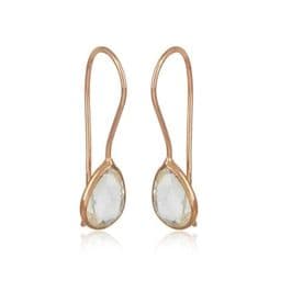Sterling Silver Clear Quartz Crystal Earrings