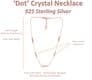 Sterling Silver Crystal 'Dotty' Necklace - 18k Rose Gold Plated