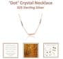 Sterling Silver Crystal 'Dotty' Necklace - 18k Rose Gold Plated