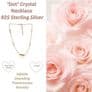 Sterling Silver Crystal 'Dotty' Necklace - 18k Rose Gold Plated