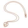 Sterling Silver Dual Heart Necklace (Rose Gold Plated)
