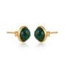 Sterling Silver Emerald Gemstone Studs