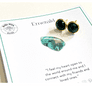 Sterling Silver Emerald Gemstone Studs