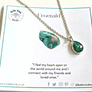 Sterling Silver Emerald Necklace (Rhodium Plated)