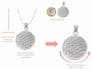 Sterling Silver Flower of Life Necklace - Large