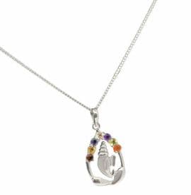 Sterling Silver Ganesha Chakra Necklace