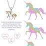 Sterling Silver Gold Plated Unicorn Necklace