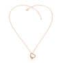 Sterling Silver Open Heart Necklace (Rose Gold Plated)