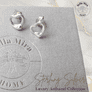 Sterling Silver Open Heart Studs (Rhodium Plated)