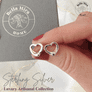 Sterling Silver Open Heart Studs (Rhodium Plated)