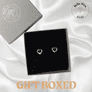 Sterling Silver Open Heart Studs (Rhodium Plated)