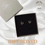 Sterling Silver Open Heart Studs (Rose Gold Plated)