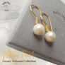Sterling Silver Pearl & Crystal Earrings (Gold Plated)