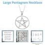 Sterling Silver Pentagram Necklace - Large